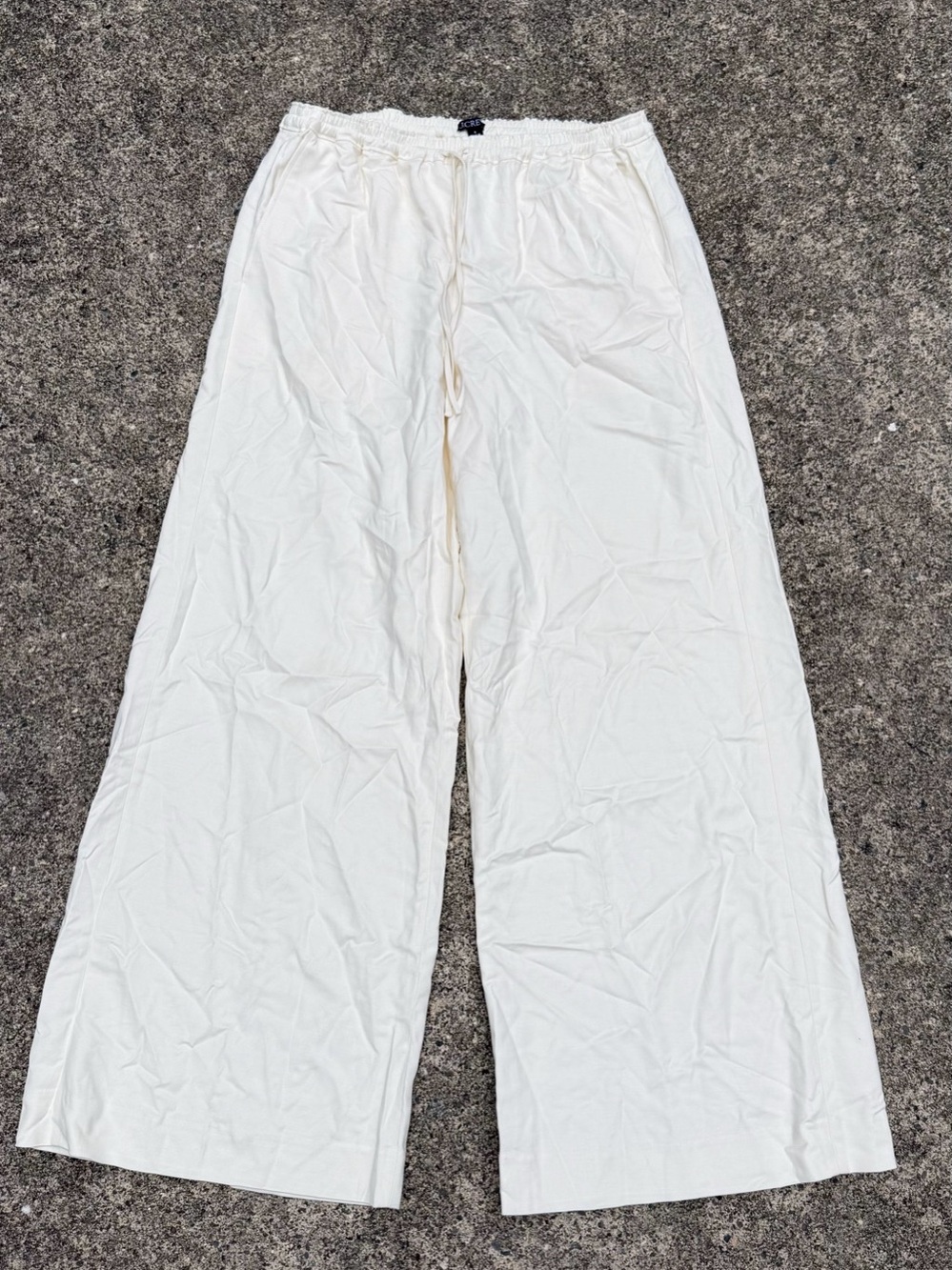 J.Crew Wide-Leg Drawstring Pants – Soft Butter Cream | Size 6